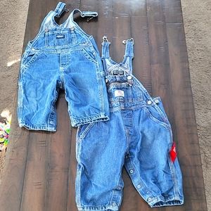 2 pairs of baby boy overalls